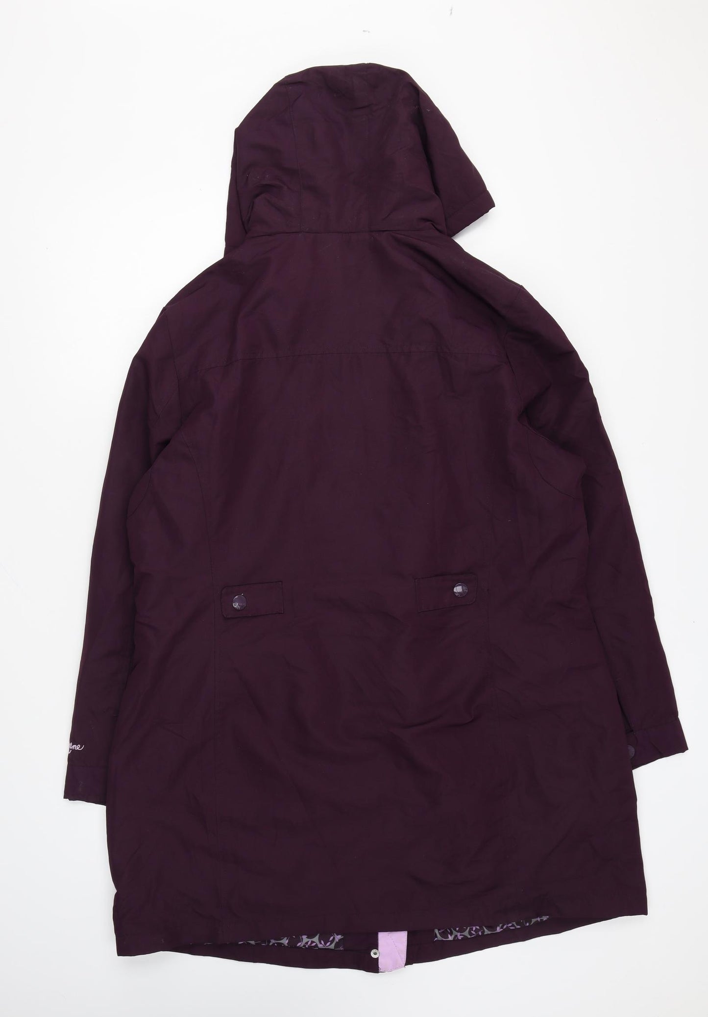 Maine Womens Purple Rain Coat Coat Size 18 Zip