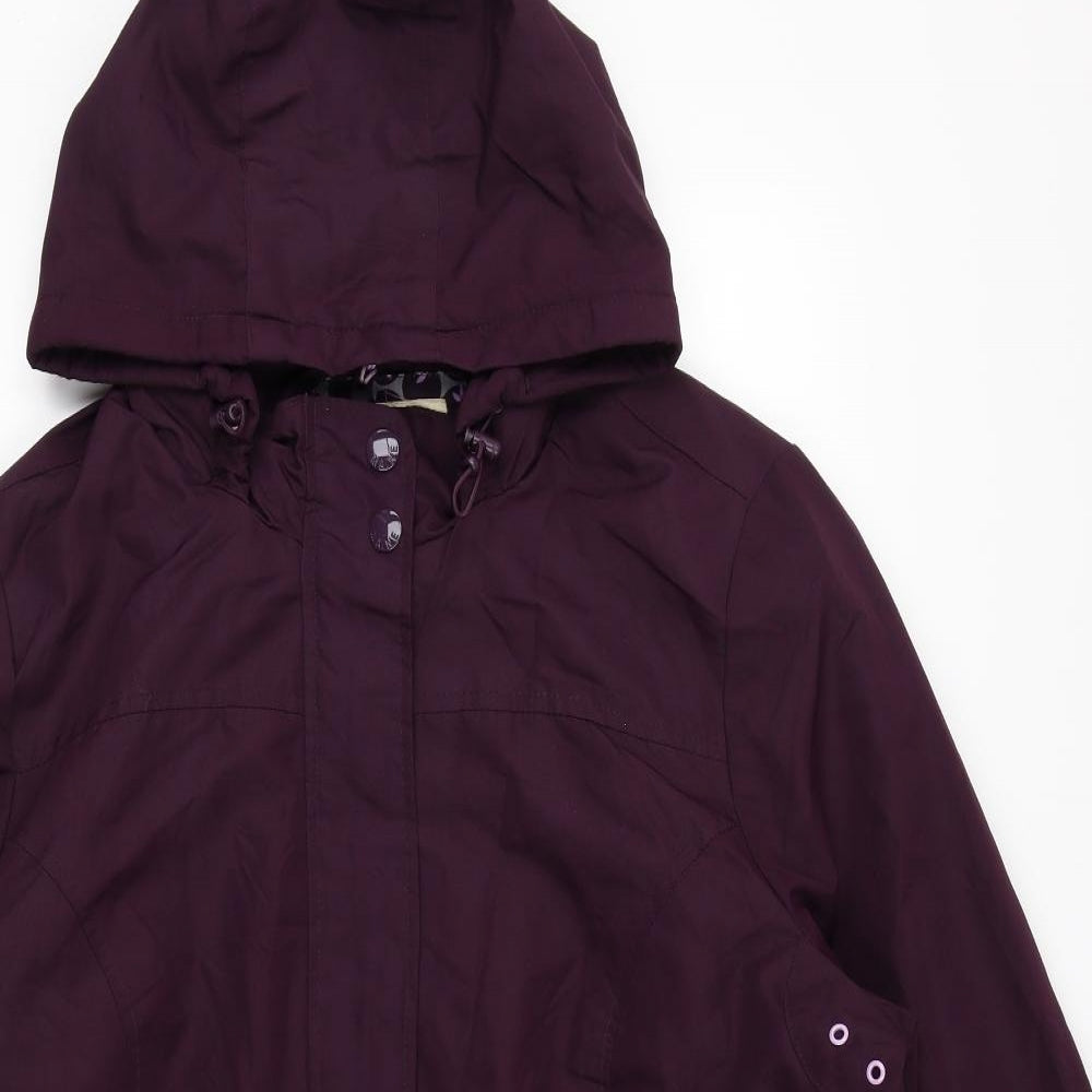 Maine Womens Purple Rain Coat Coat Size 18 Zip