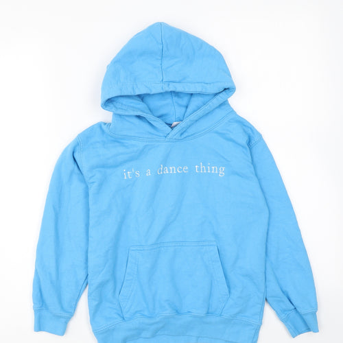 Preworn Girls Blue Cotton Pullover Hoodie Size M Pullover - It's A Dance Thing