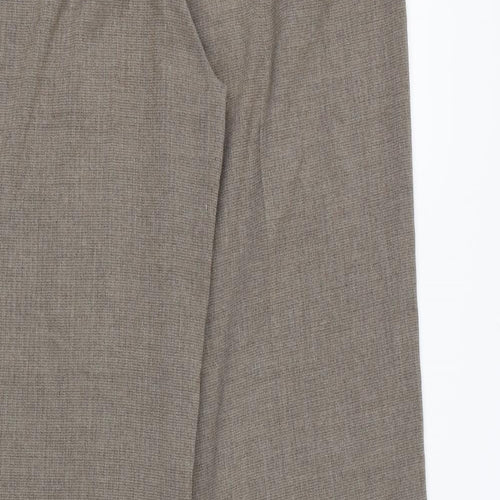 NEXT Womens Brown Polyester Trousers Size 31 in L30 in Regular Hook & Eye