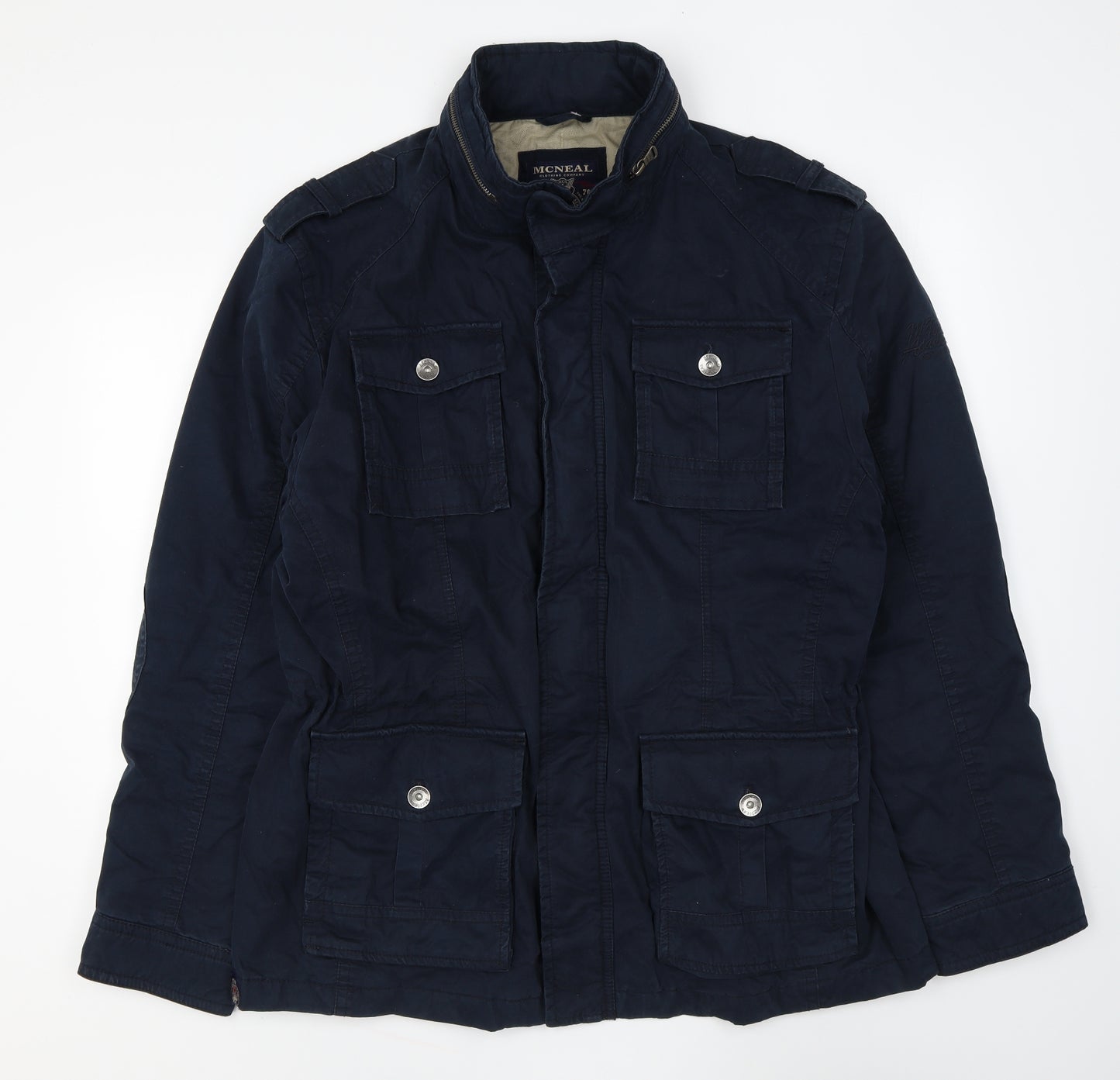 MCNEAL Mens Blue Jacket Coat Size XL Zip
