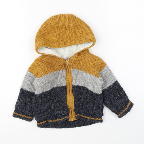 Primark Baby Multicoloured Colourblock Jacket Size 6-9 Months Zip