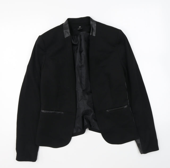H&M Womens Black Jacket Blazer Size 10