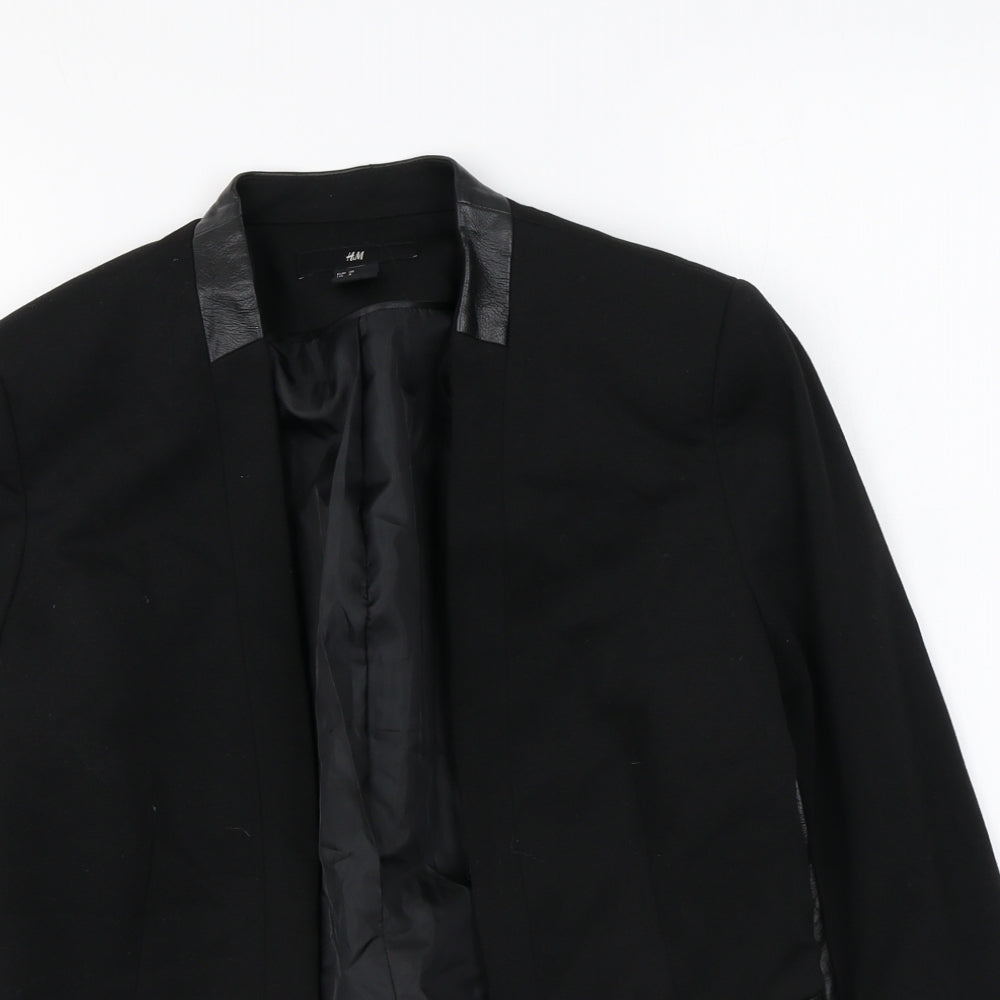 H&M Womens Black Jacket Blazer Size 10