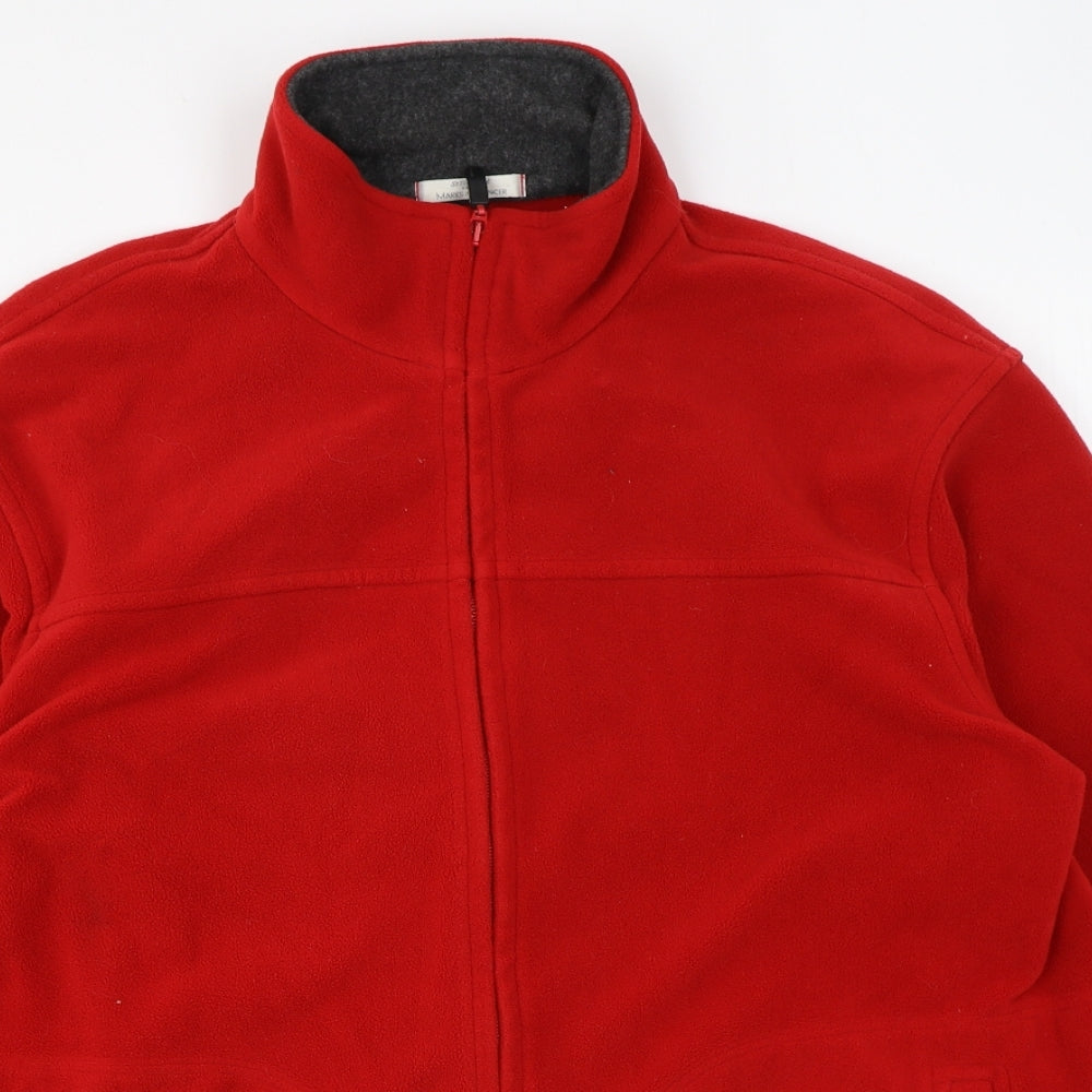 Marks and Spencer Womens Red Jacket Size 16 Zip