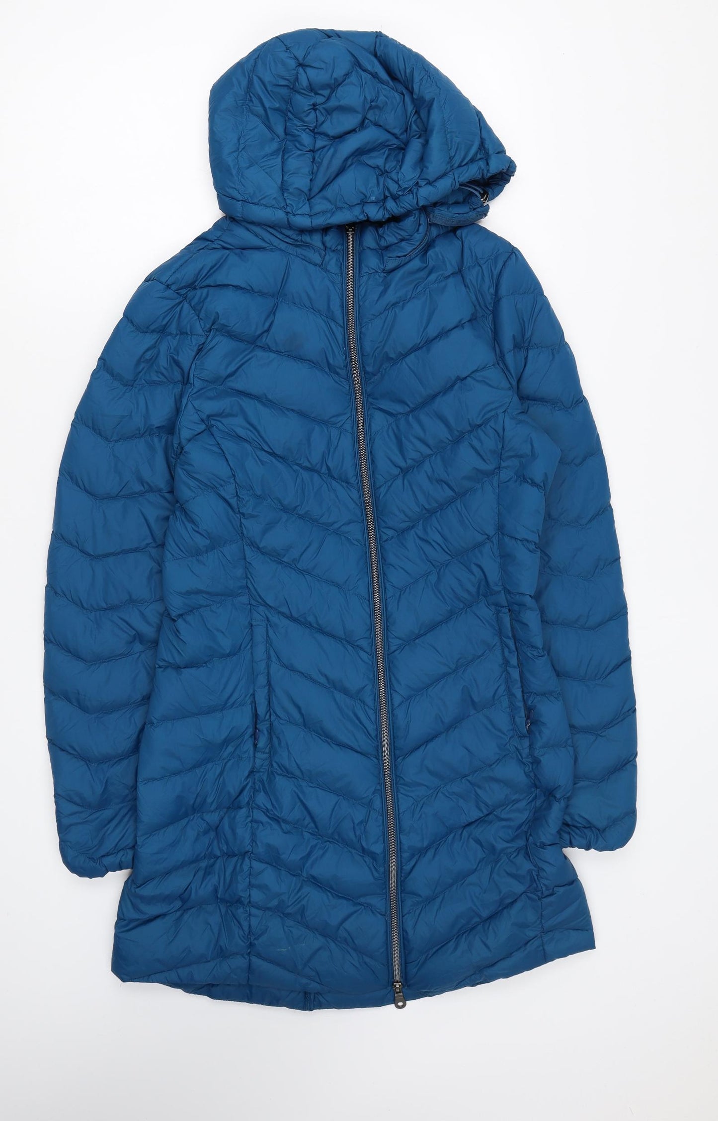 Marks and Spencer Womens Blue Puffer Jacket Coat Size 6 Zip