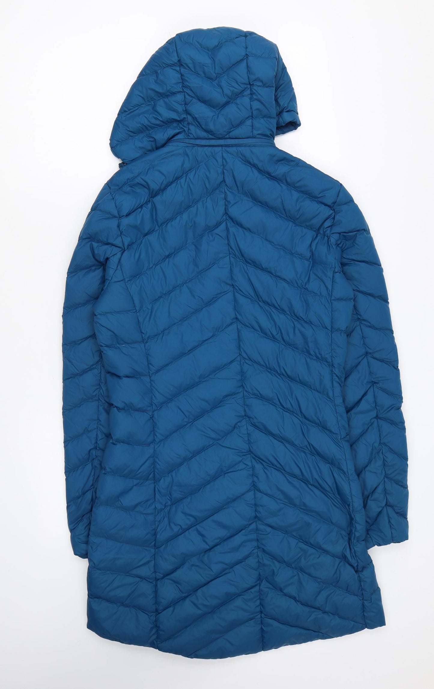 Marks and Spencer Womens Blue Puffer Jacket Coat Size 6 Zip