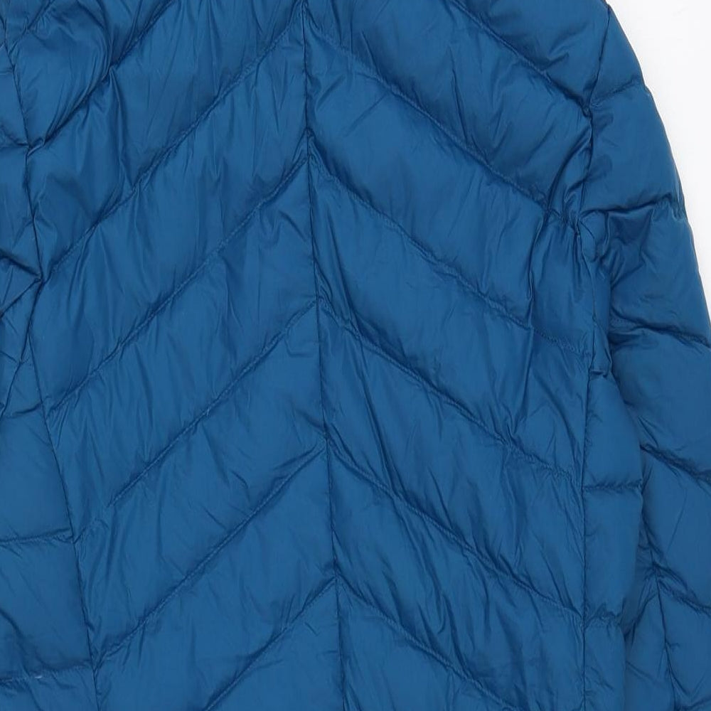 Marks and Spencer Womens Blue Puffer Jacket Coat Size 6 Zip