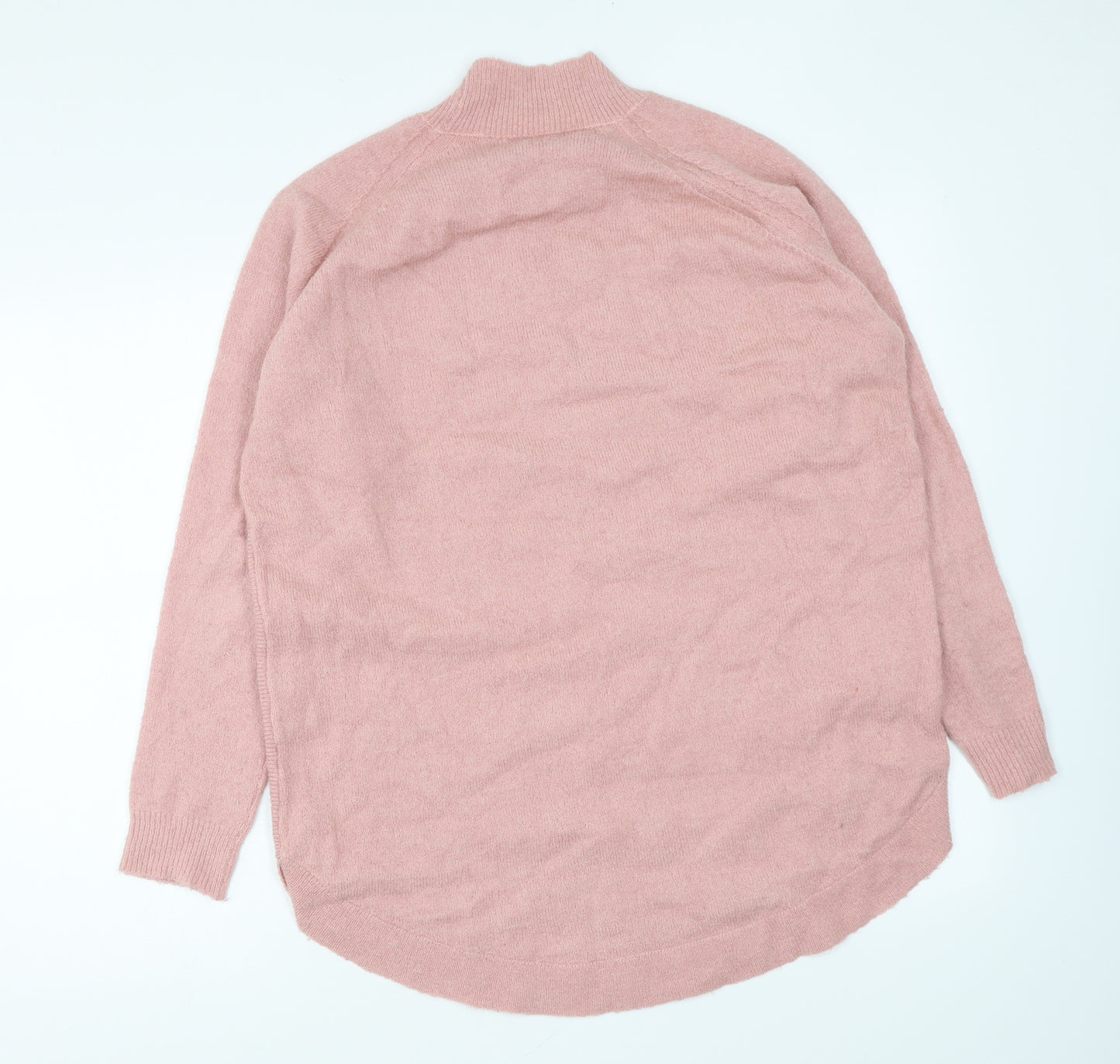 NEXT Womens Pink High Neck Acrylic Pullover Jumper Size L