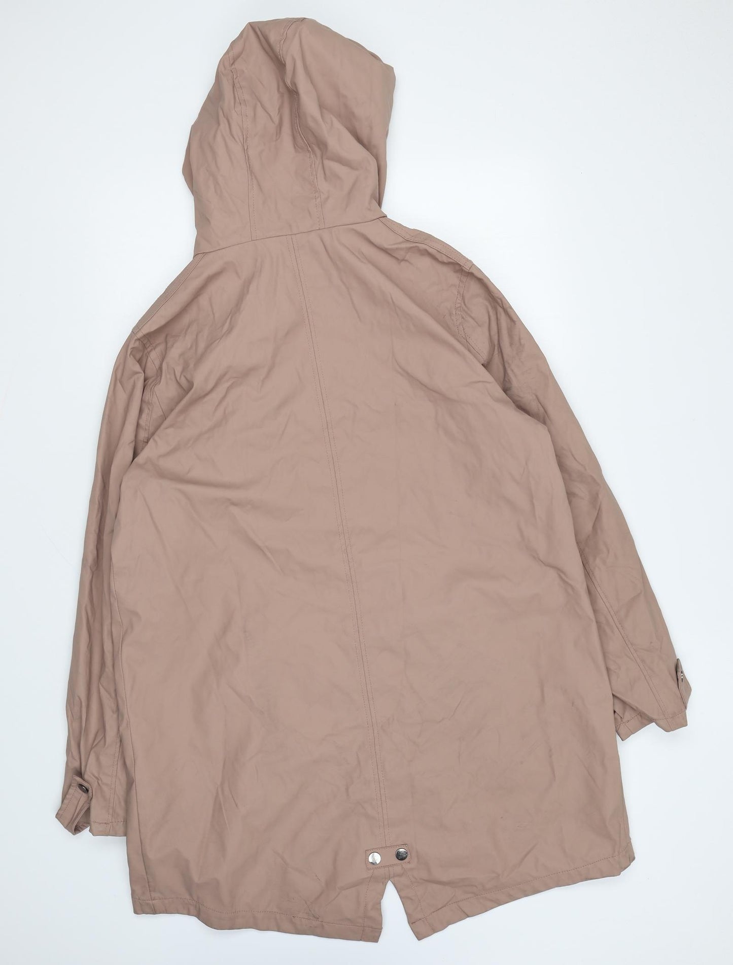 New Look Womens Brown Rain Coat Coat Size 14 Zip