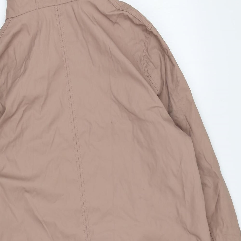New Look Womens Brown Rain Coat Coat Size 14 Zip