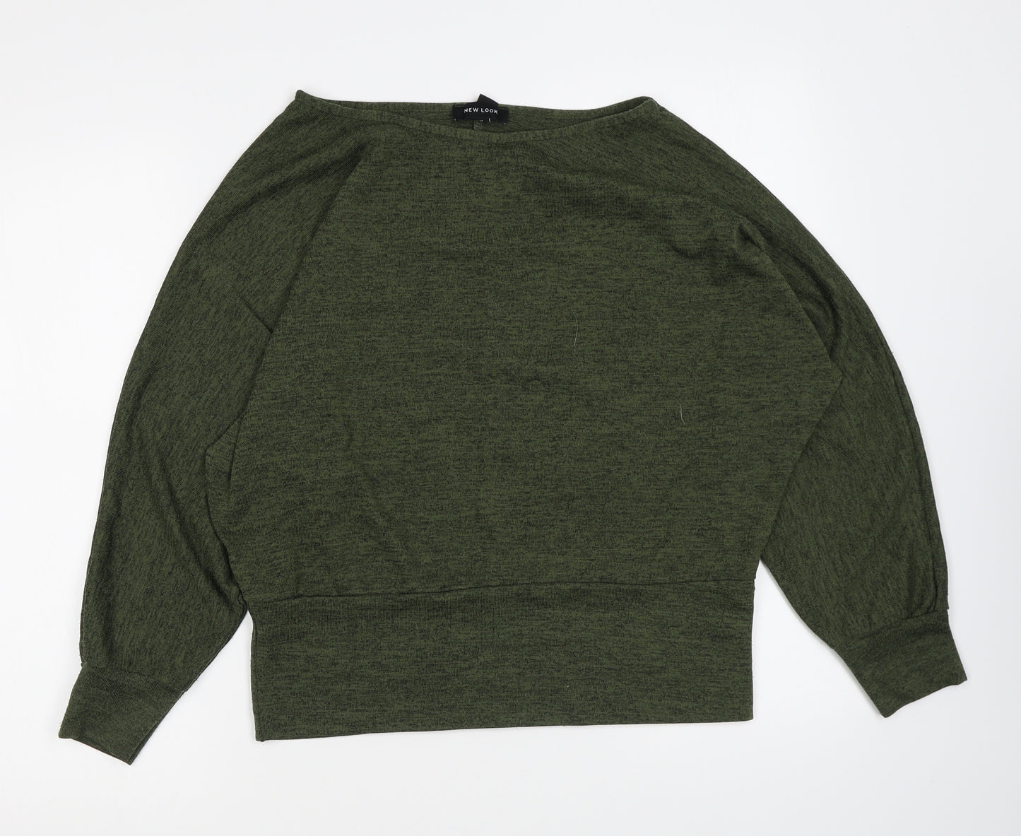 New Look Womens Green Round Neck Polyester Pullover Jumper Size M