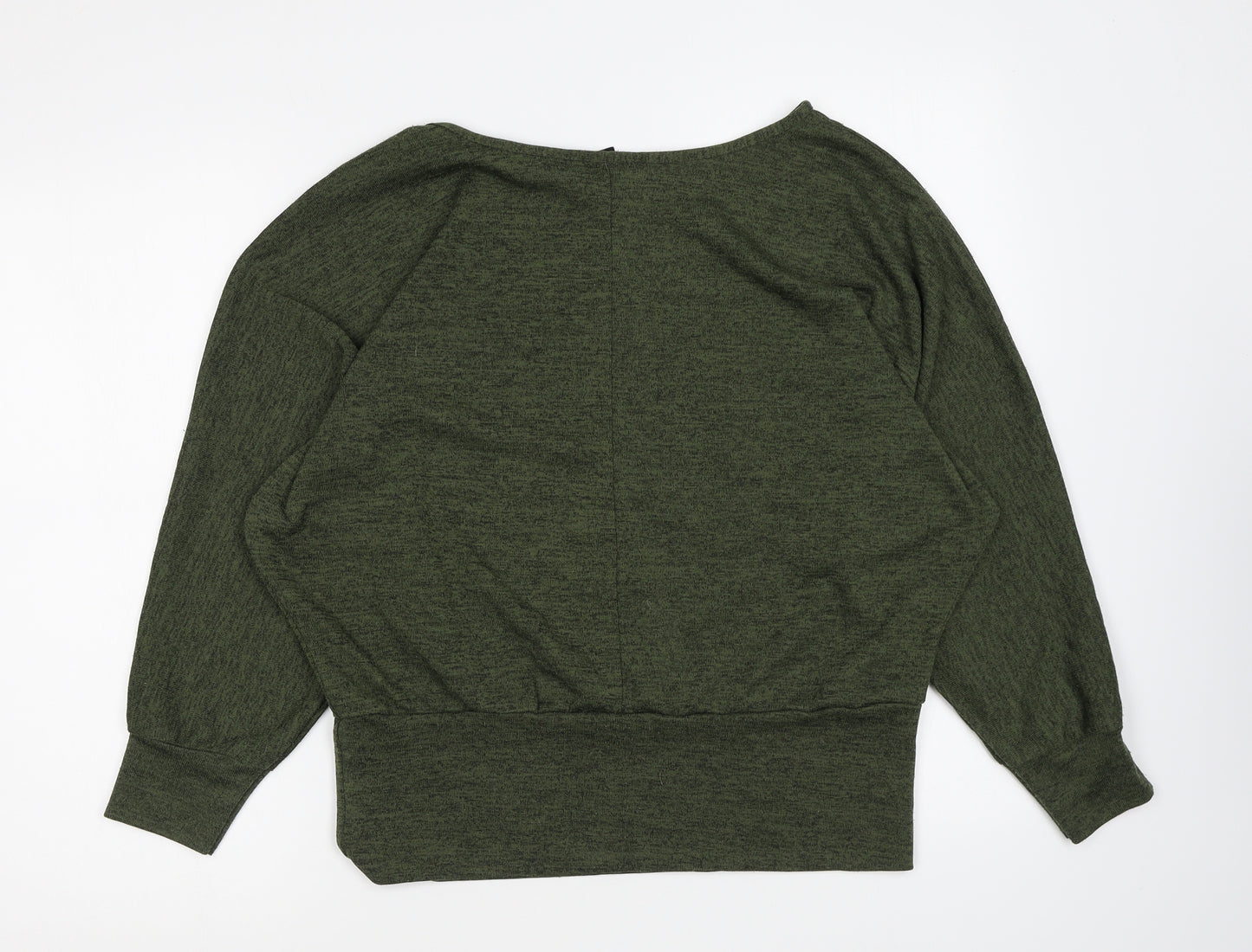 New Look Womens Green Round Neck Polyester Pullover Jumper Size M