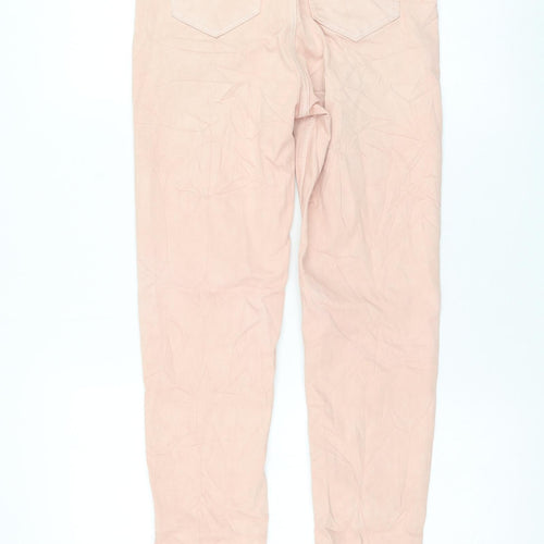 Marks and Spencer Womens Pink Cotton Skinny Jeans Size 8 L30 in Regular Zip