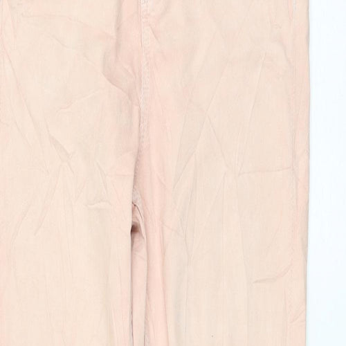 Marks and Spencer Womens Pink Cotton Skinny Jeans Size 8 L30 in Regular Zip