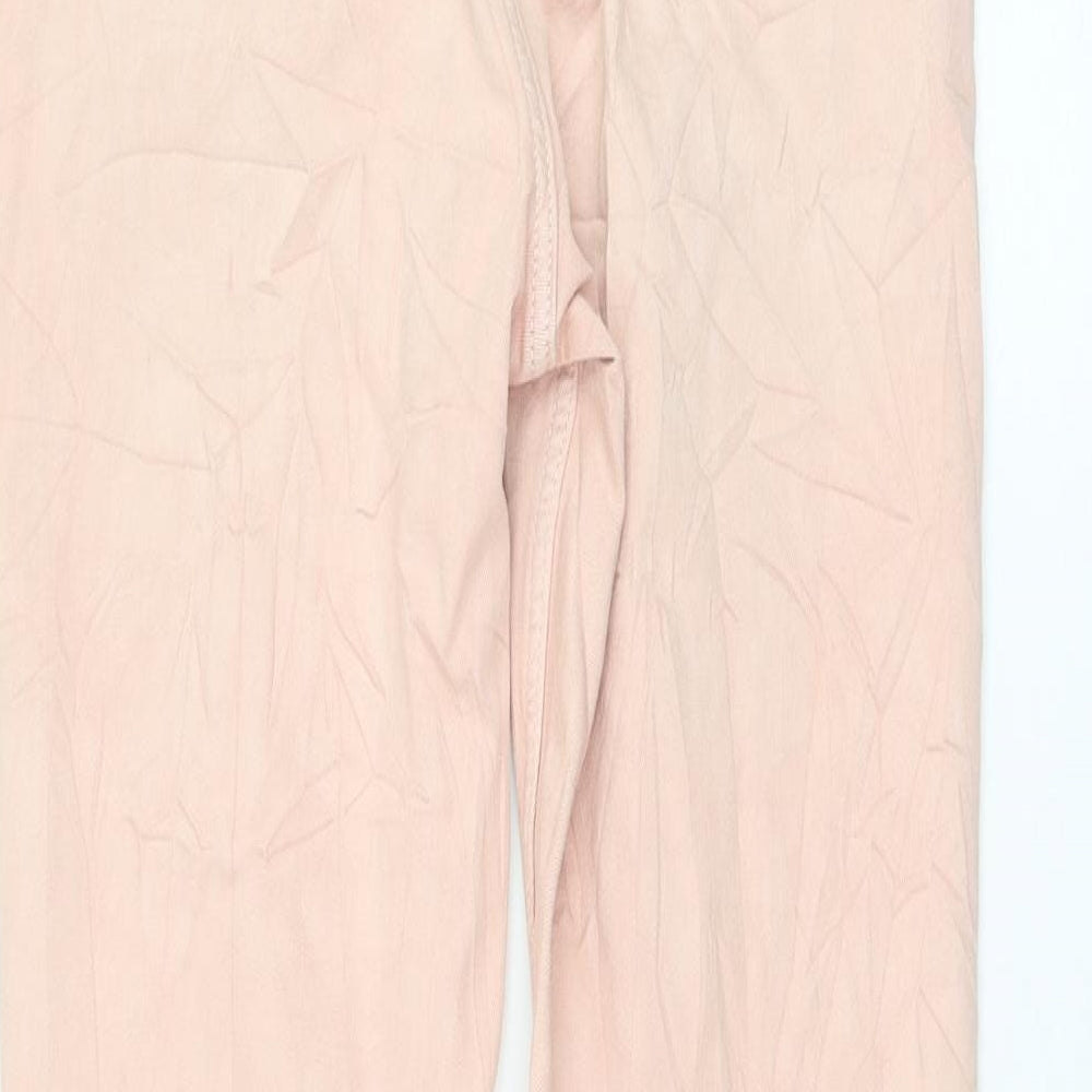 Marks and Spencer Womens Pink Cotton Skinny Jeans Size 8 L30 in Regular Zip