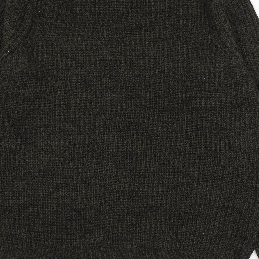 Originals Mens Green Round Neck Acrylic Pullover Jumper Size XL