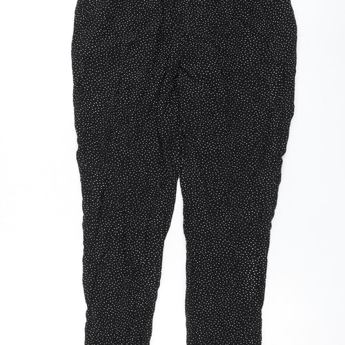 Cooperative Womens Black Polka Dot Viscose Trousers Size XS L26 in Regular Zip