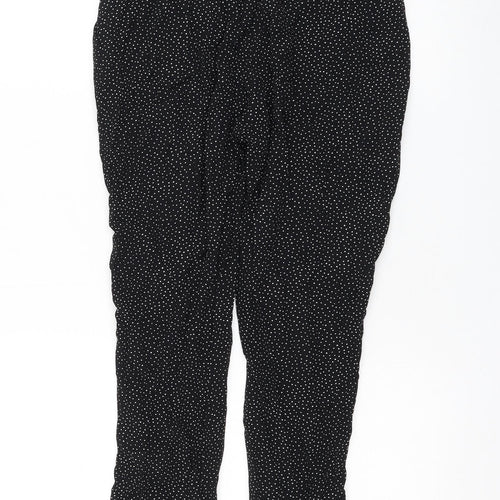 Cooperative Womens Black Polka Dot Viscose Trousers Size XS L26 in Regular Zip
