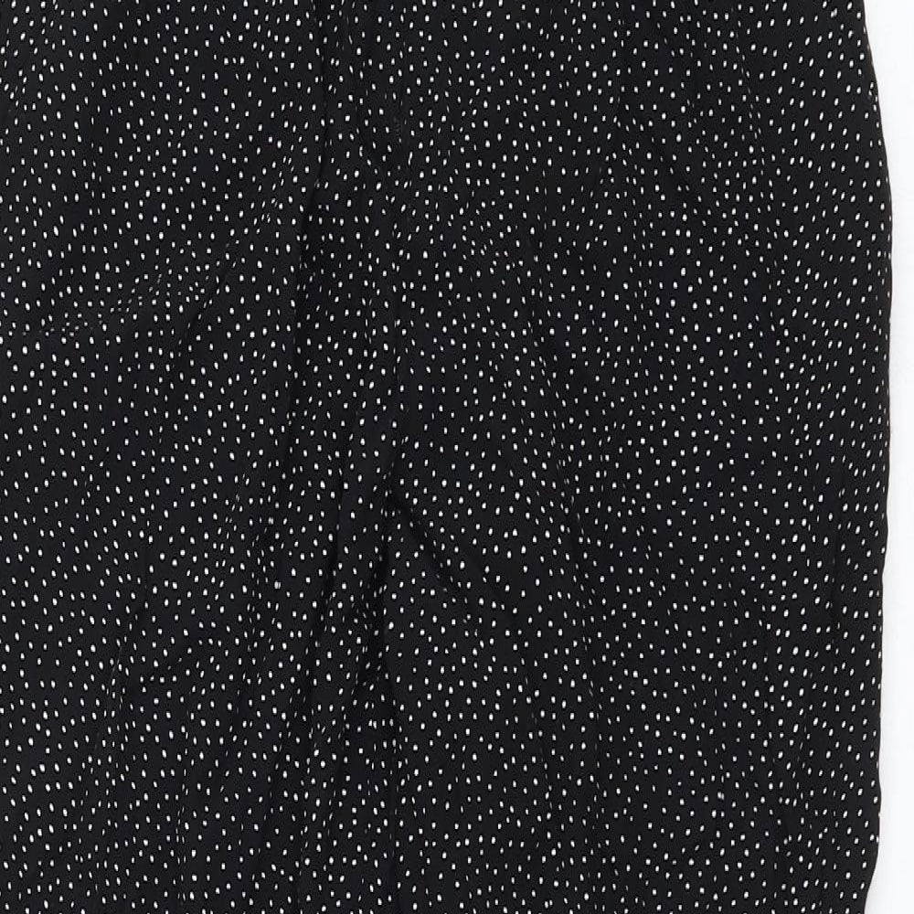 Cooperative Womens Black Polka Dot Viscose Trousers Size XS L26 in Regular Zip