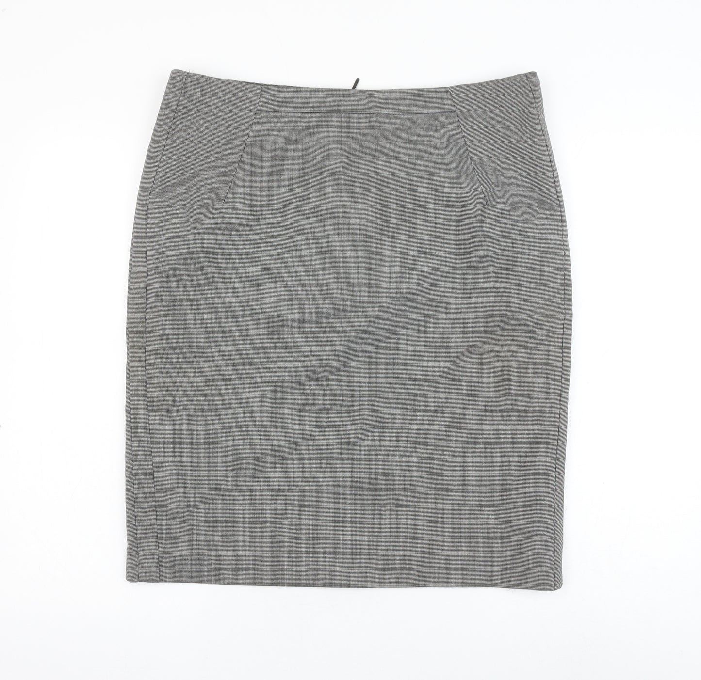 TU Womens Grey Polyester Straight & Pencil Skirt Size 16 Zip