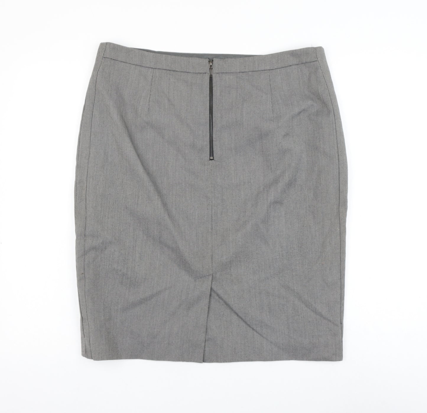 TU Womens Grey Polyester Straight & Pencil Skirt Size 16 Zip