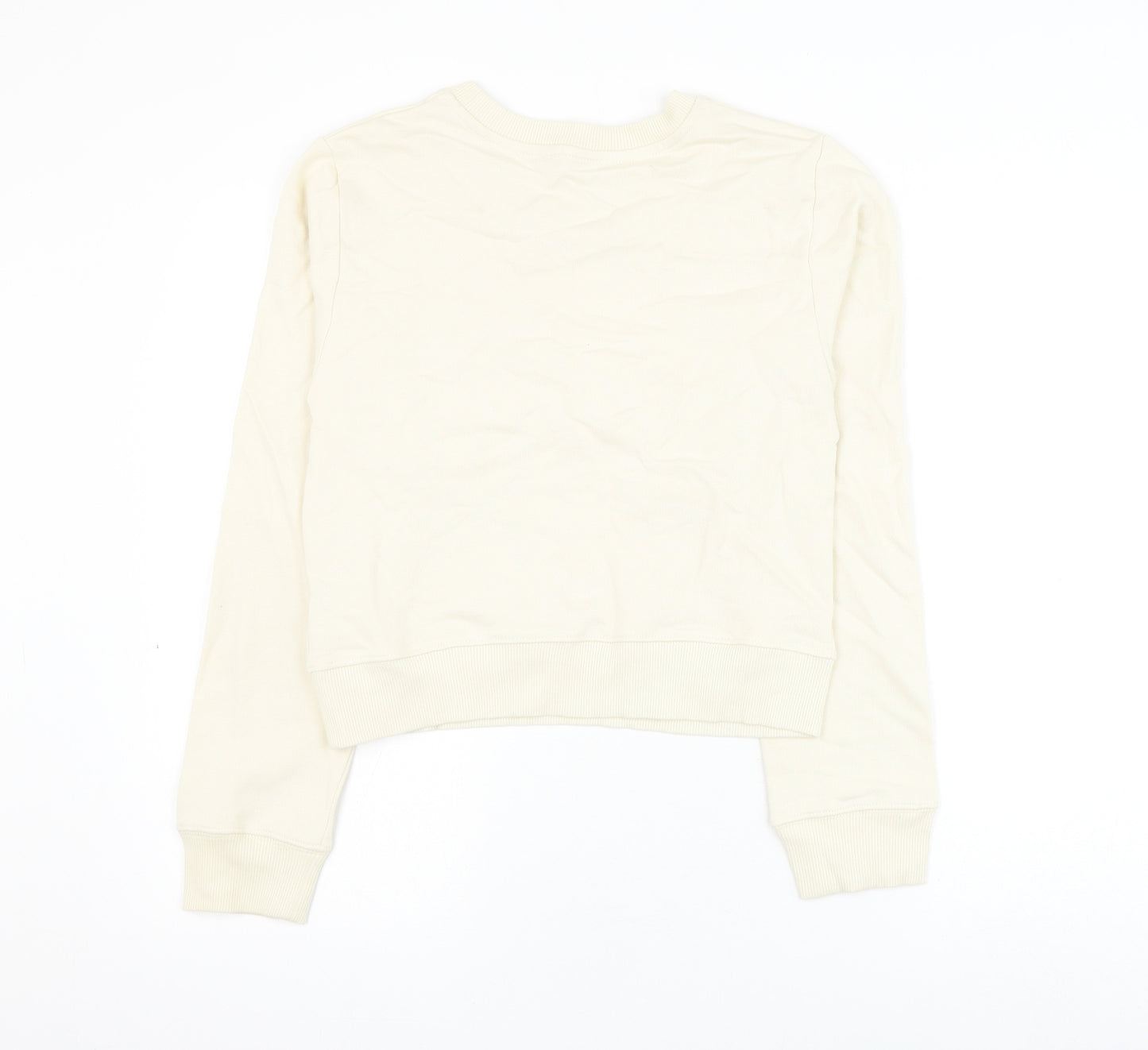 Zara Womens Beige Cotton Pullover Sweatshirt Size M Pullover