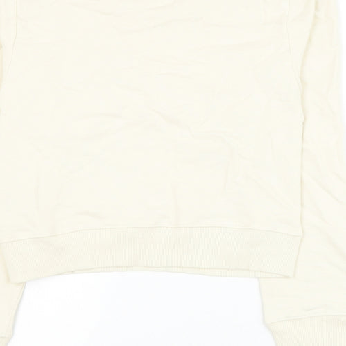 Zara Womens Beige Cotton Pullover Sweatshirt Size M Pullover