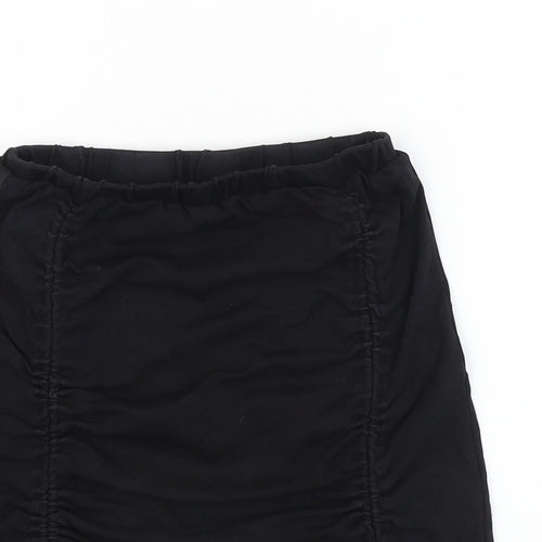 Podium Marbella Womens Black Polyester Mini Skirt Size S Drawstring