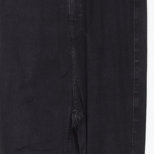 Topshop Womens Black Cotton Jegging Jeans Size 32 in L30 in Regular Zip