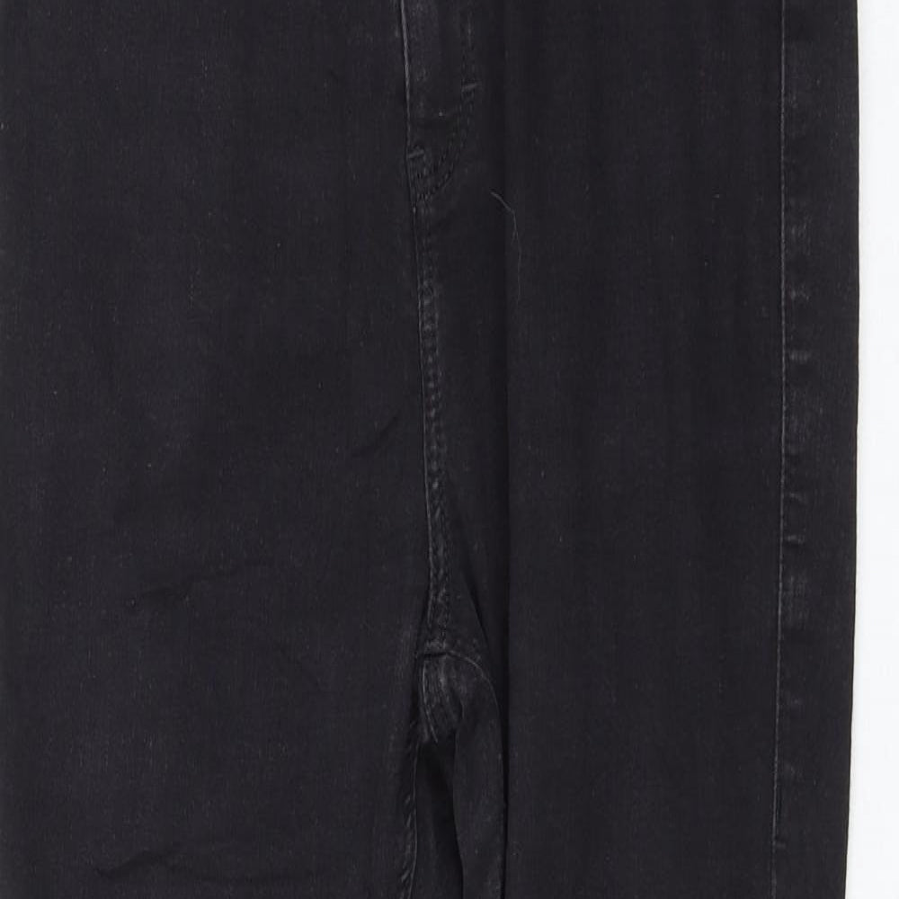Topshop Womens Black Cotton Jegging Jeans Size 32 in L30 in Regular Zip
