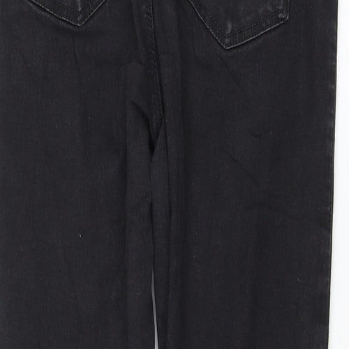 Topshop Womens Black Cotton Jegging Jeans Size 32 in L30 in Regular Zip
