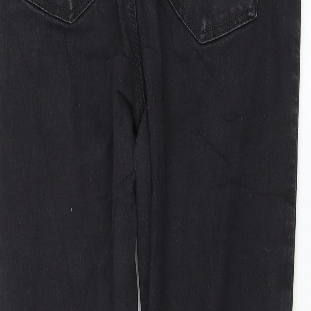 Topshop Womens Black Cotton Jegging Jeans Size 32 in L30 in Regular Zip