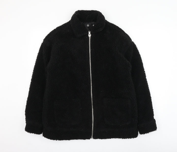Missguided Womens Black Jacket Size 8 Zip