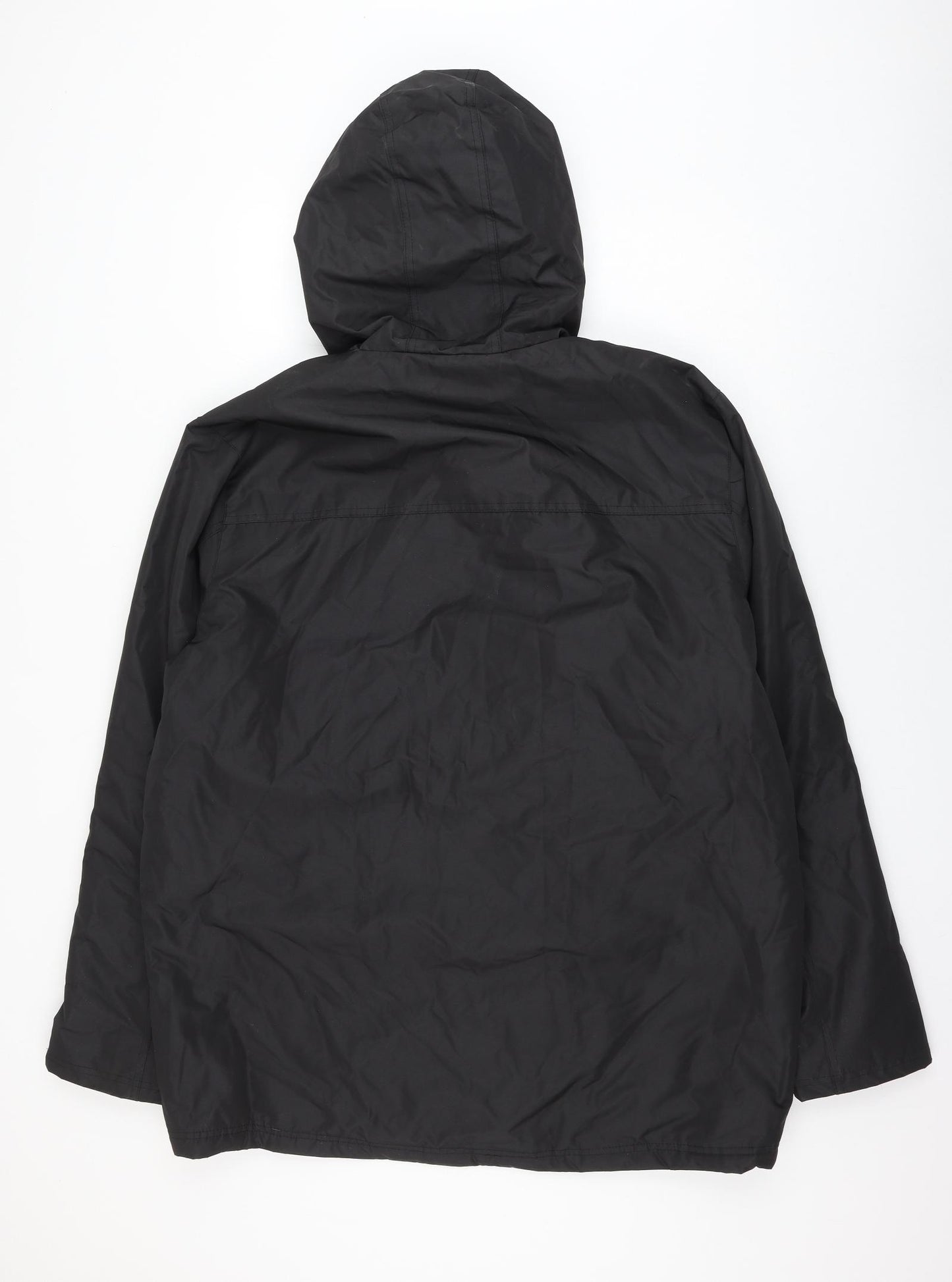 No Fear Mens Black Parka Coat Size XL Zip