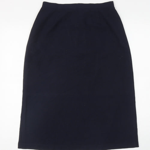 OPS Womens Blue Polyester Maxi Skirt Size 14 Zip