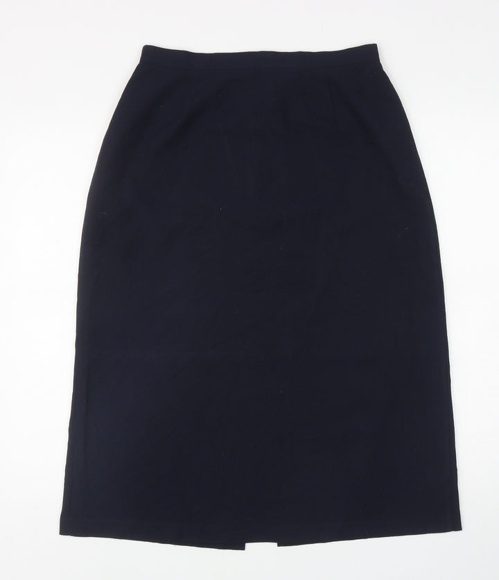OPS Womens Blue Polyester Maxi Skirt Size 14 Zip