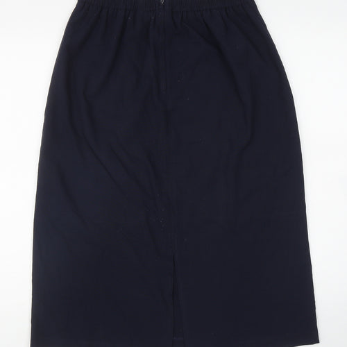 OPS Womens Blue Polyester Maxi Skirt Size 14 Zip