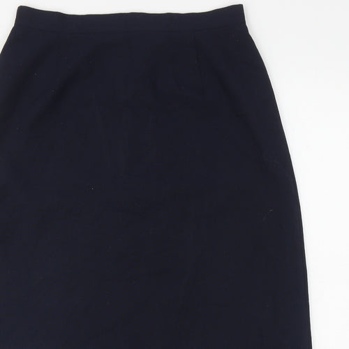 OPS Womens Blue Polyester Maxi Skirt Size 14 Zip