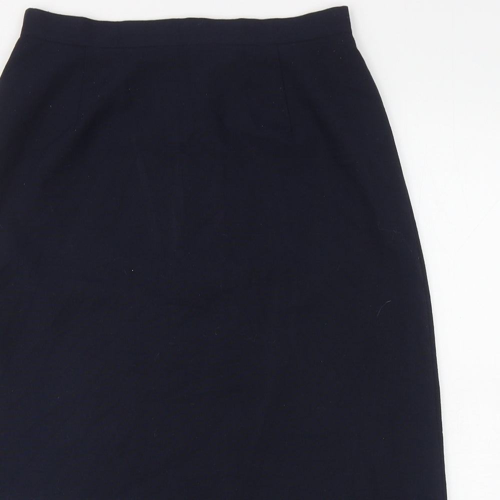OPS Womens Blue Polyester Maxi Skirt Size 14 Zip