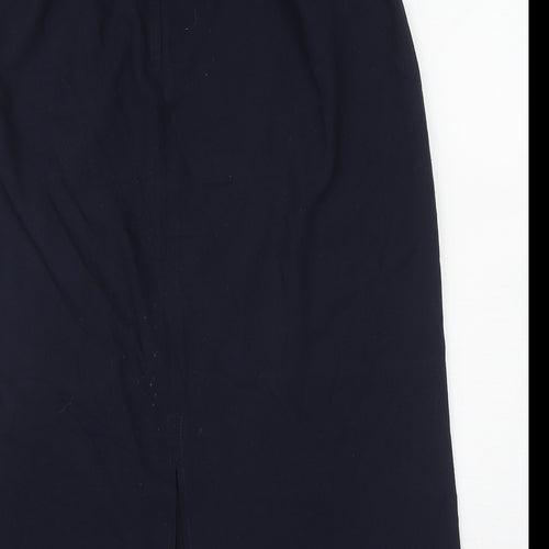 OPS Womens Blue Polyester Maxi Skirt Size 14 Zip