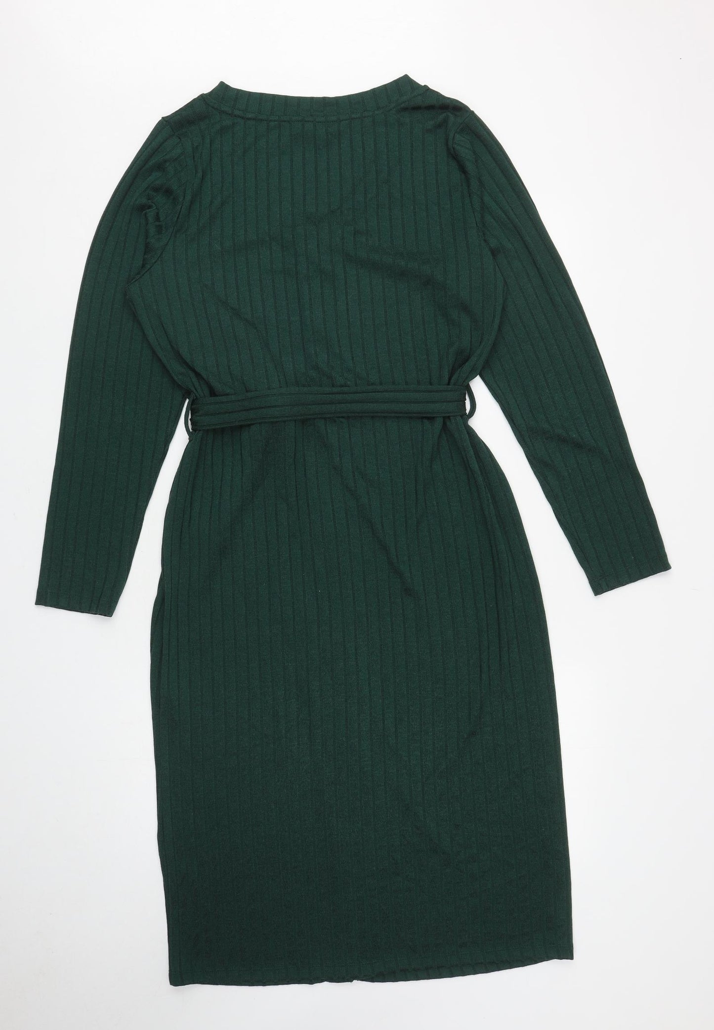 F&F Womens Green Polyester Maxi Size 18 V-Neck Button