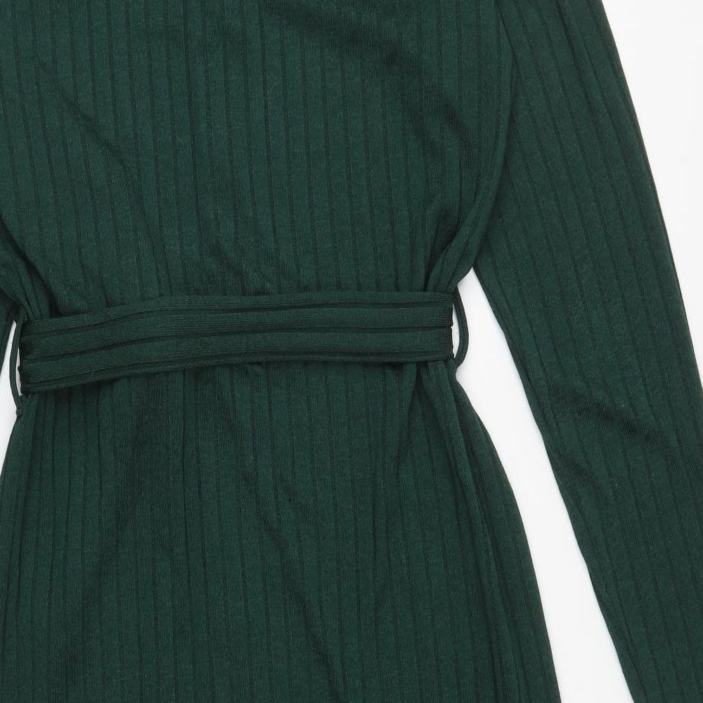 F&F Womens Green Polyester Maxi Size 18 V-Neck Button