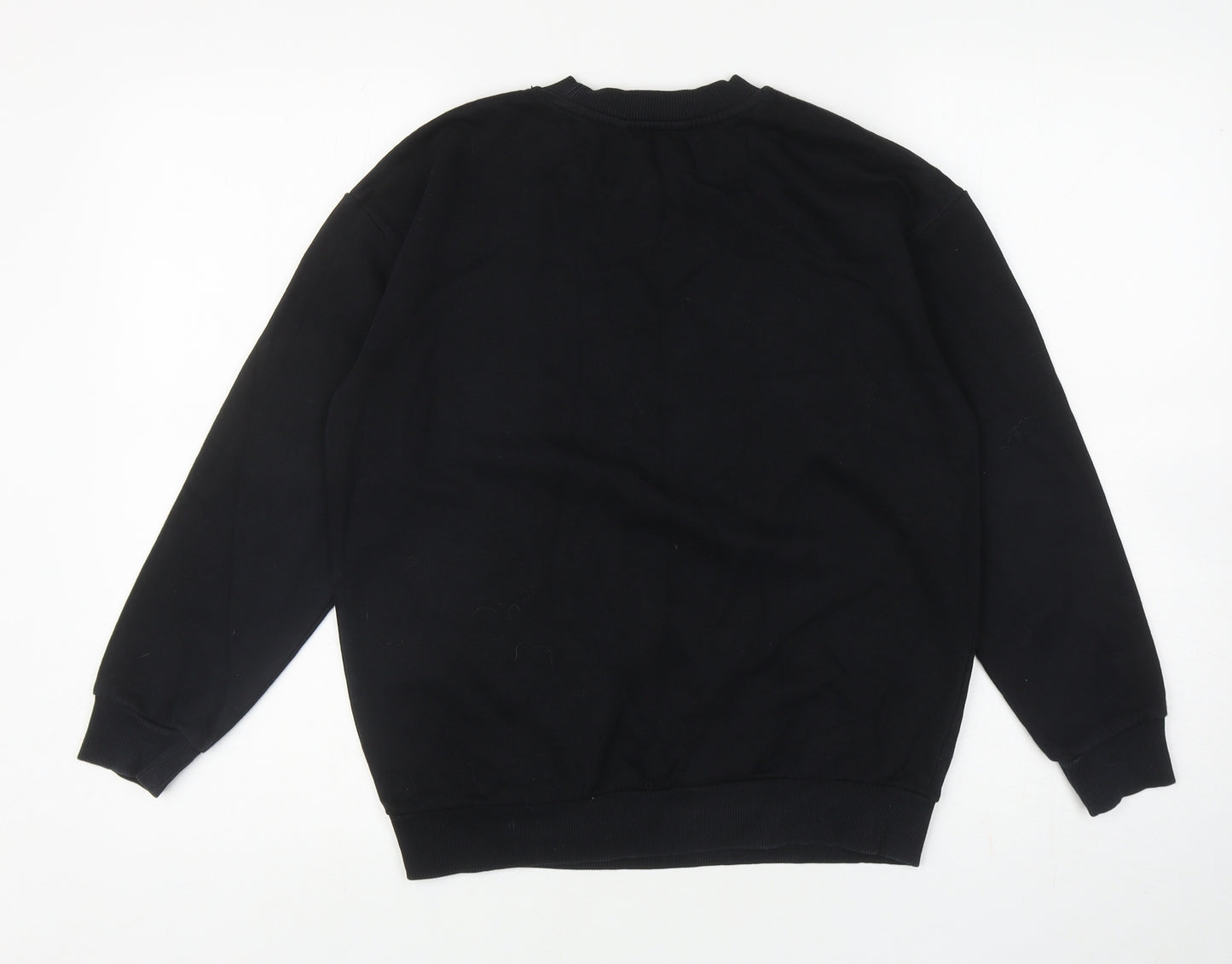 George Girls Black Cotton Pullover Sweatshirt Size 10-11 Years Pullover - BRKLN