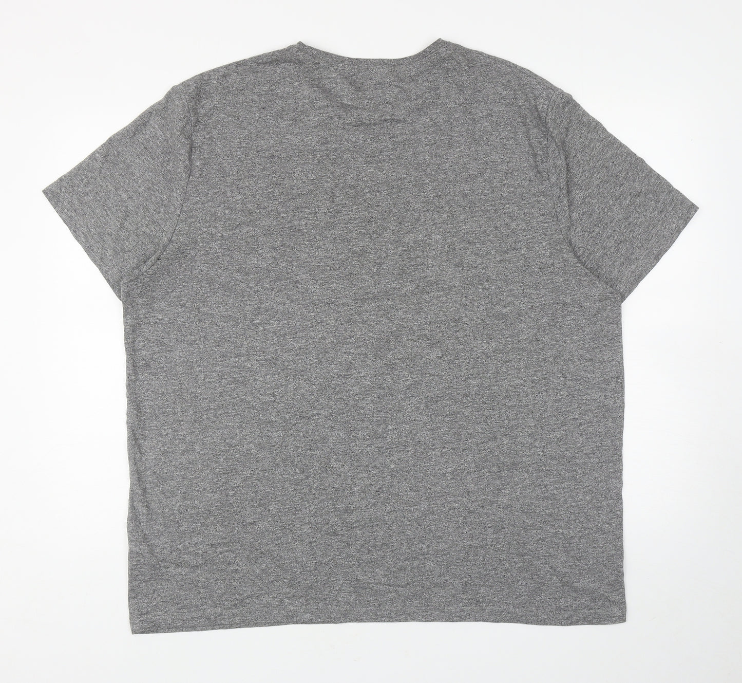F&F Mens Grey Cotton T-Shirt Size 2XL Round Neck