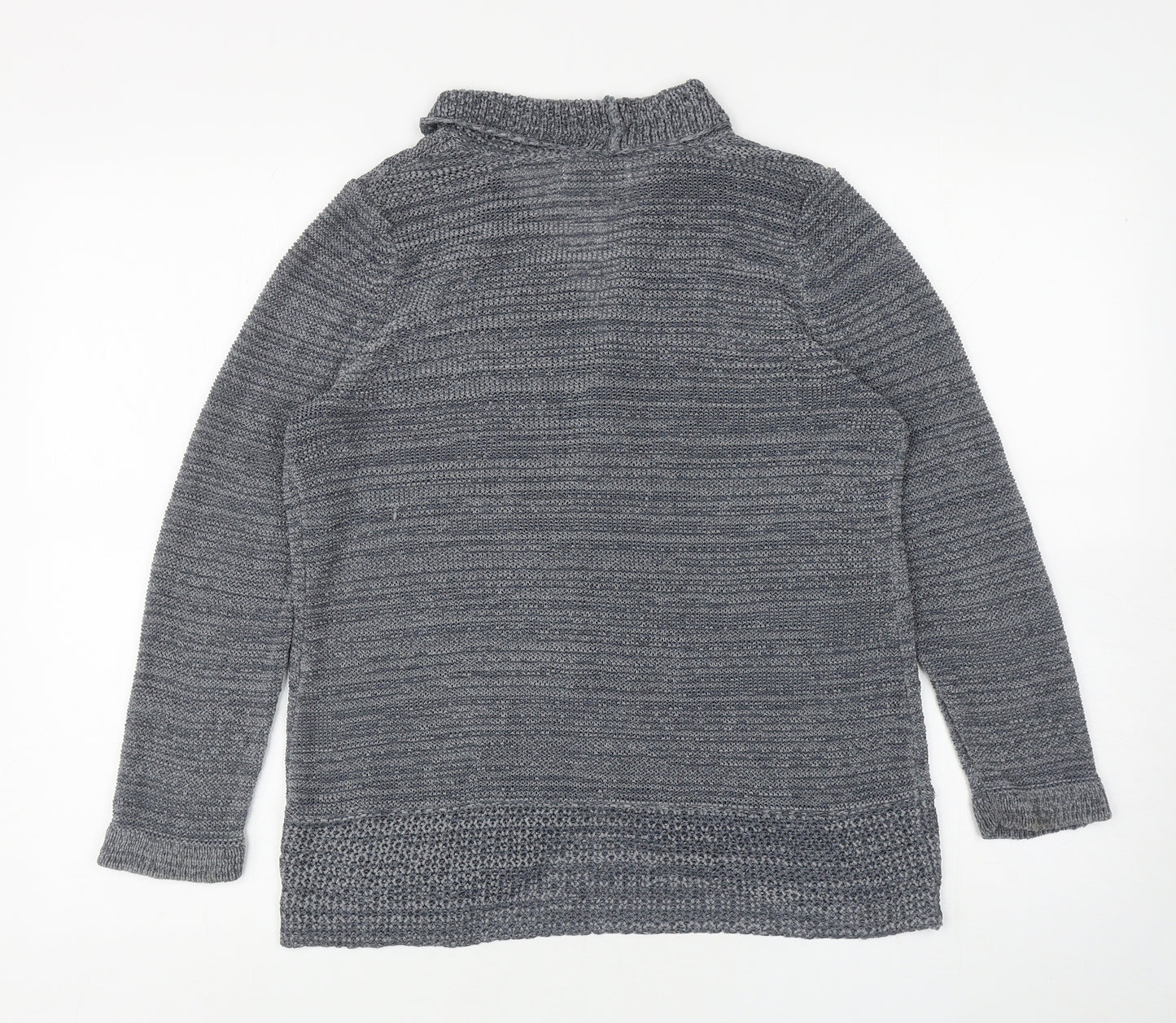 Wallis Womens Grey V-Neck Acrylic Cardigan Jumper Size M