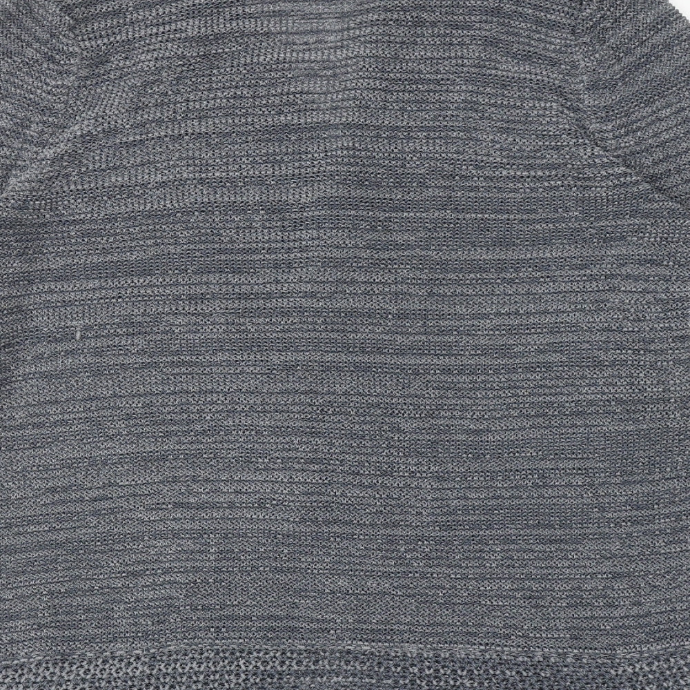 Wallis Womens Grey V-Neck Acrylic Cardigan Jumper Size M