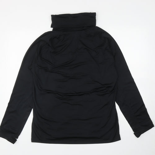 Crane Mens Black Polyester Pullover T-Shirt Size XL Roll Neck Pullover
