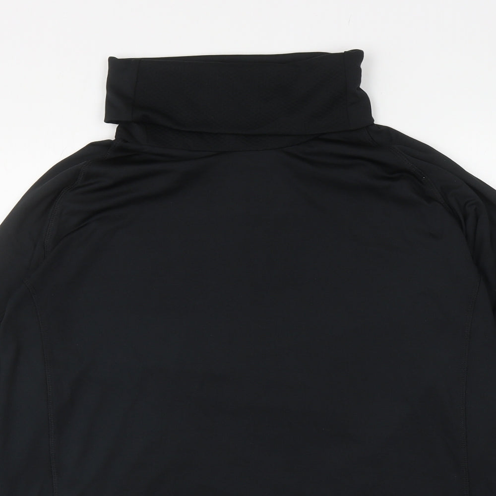 Crane Mens Black Polyester Pullover T-Shirt Size XL Roll Neck Pullover