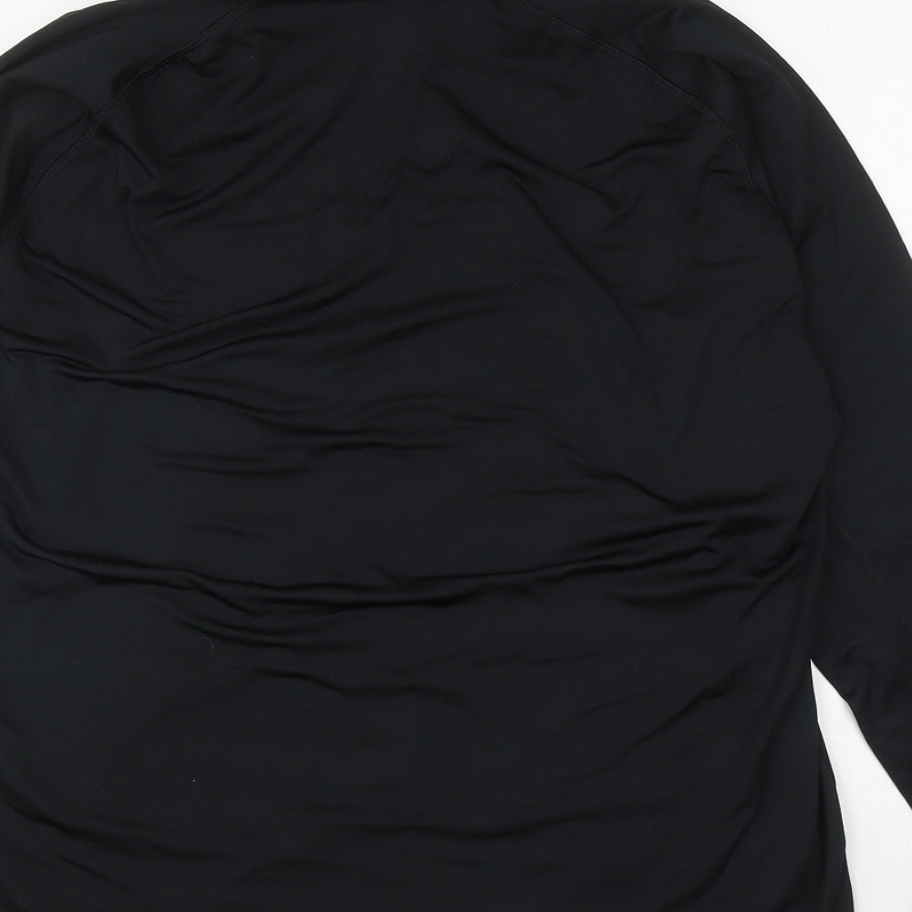 Crane Mens Black Polyester Pullover T-Shirt Size XL Roll Neck Pullover